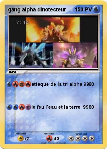 Pokemon gang alpha dinotecteur