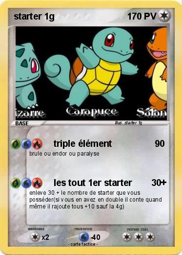 Pokemon starter 1g