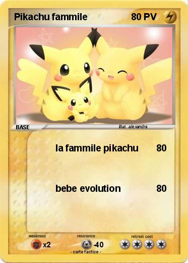Pokemon Pikachu fammile