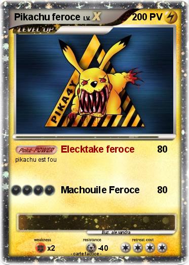 Pokemon Pikachu feroce