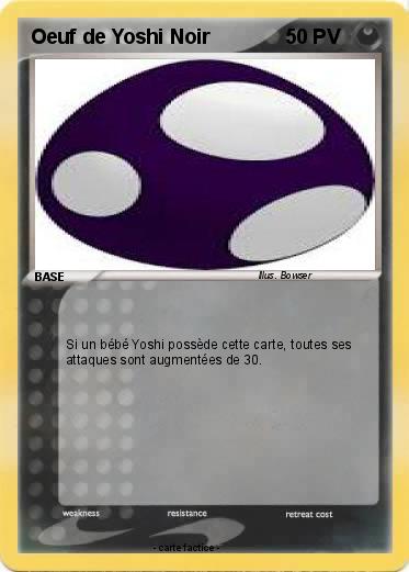 Pokemon Oeuf de Yoshi Noir