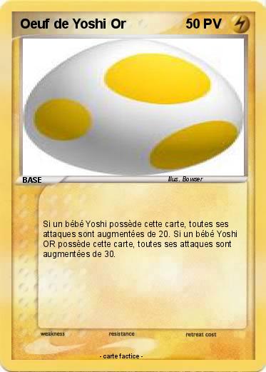 Pokemon Oeuf de Yoshi Or