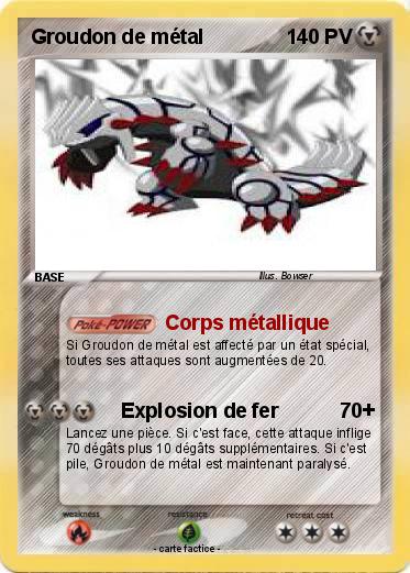 Pokemon Groudon de métal
