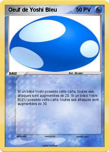 Pokemon Oeuf de Yoshi Bleu