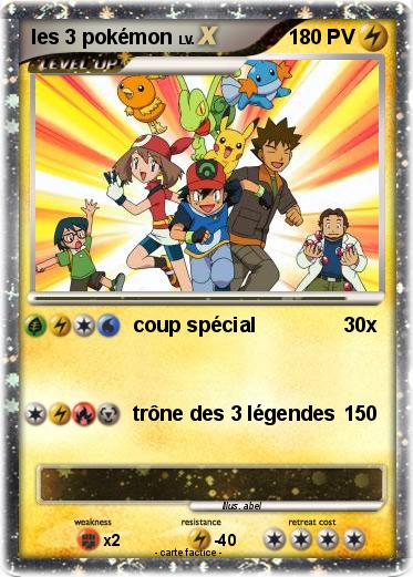 Pokemon les 3 pokémon