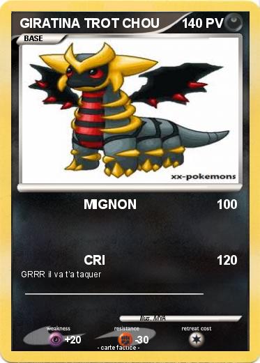 Pokemon GIRATINA TROT CHOU