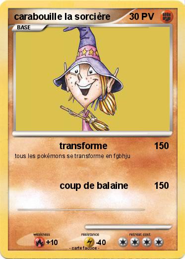 Pokemon carabouille la sorcière