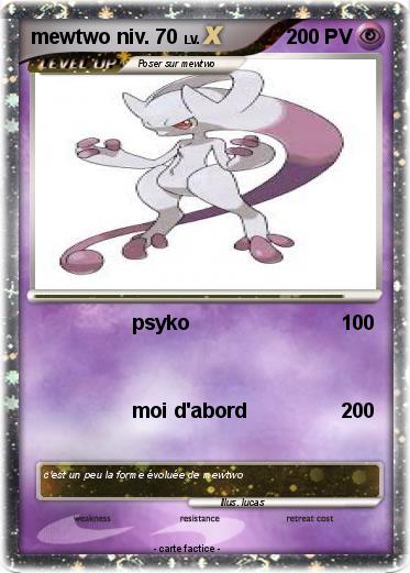 Pokemon mewtwo niv. 70