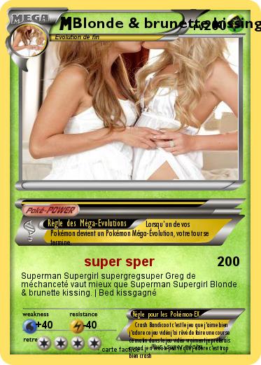 Pokemon Blonde & brunette kissing. | Bed kiss