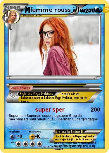 Pokemon femme rouss à lunettes