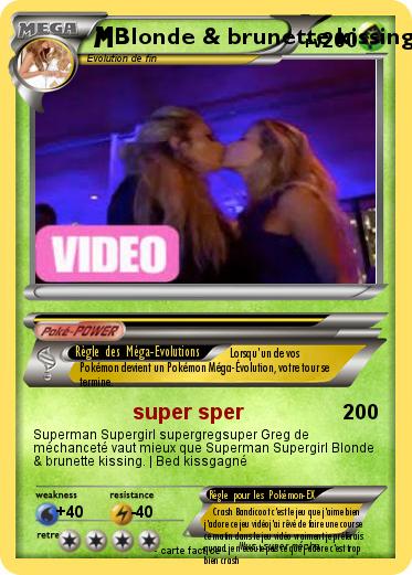 Pokemon Blonde & brunette kissing. | Bed kiss