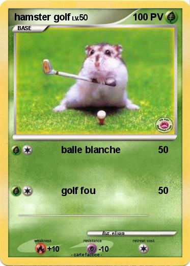 Pokemon hamster golf
