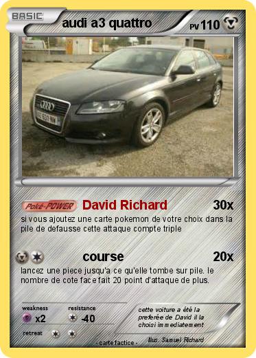 Pokemon audi a3 quattro