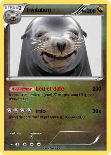 Pokemon Invitation