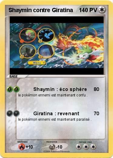 Pokemon Shaymin contre Giratina