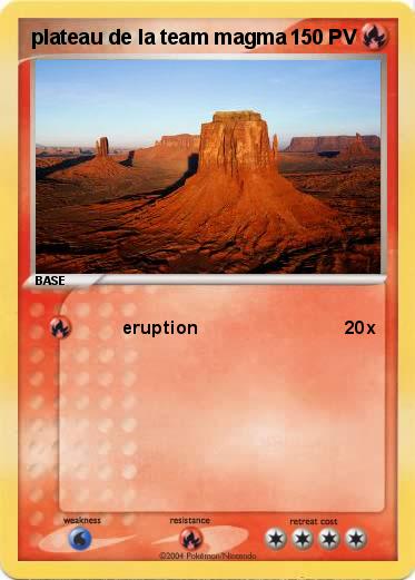 Pokemon plateau de la team magma