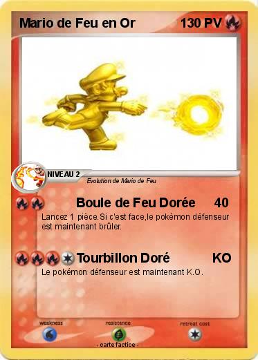 Pokemon Mario de Feu en Or