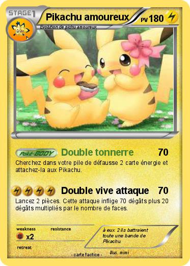 Pokemon Pikachu amoureux