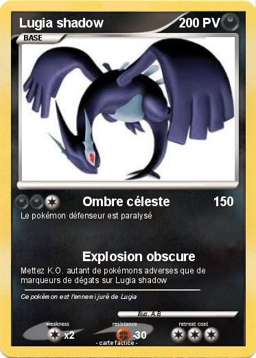 Pokemon Lugia shadow