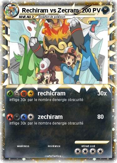 Pokemon Rechiram vs Zecram