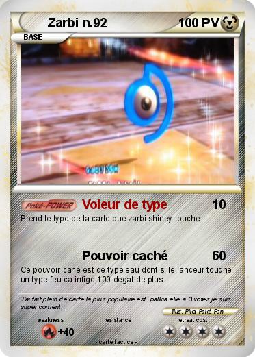 Pokemon Zarbi n.92