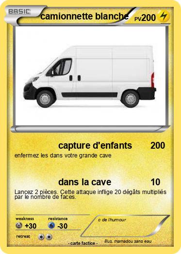 Pokemon camionnette blanche