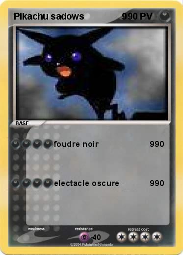 Pokemon Pikachu sadows               9