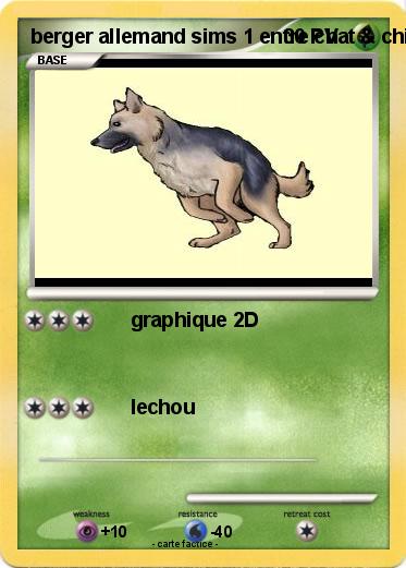 Pokemon berger allemand sims 1 entre chat & chien