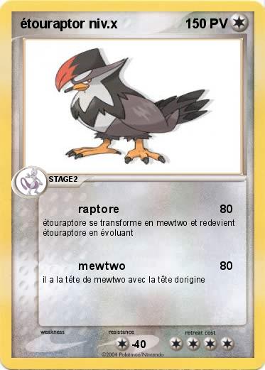 Pokemon étouraptor niv.x