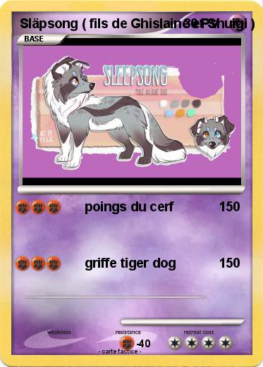 Pokemon Släpsong ( fils de Ghislaine et Shuigi )