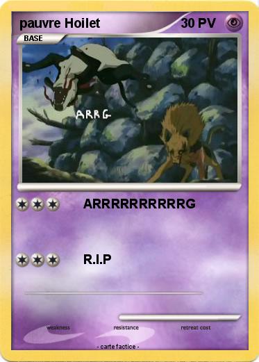Pokemon pauvre Hoilet
