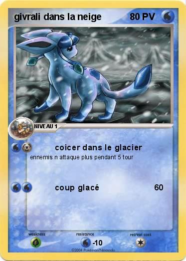 Pokemon givrali dans la neige