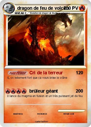 Pokemon dragon de feu de volcan