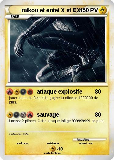 Pokemon raikou et entei X et EX