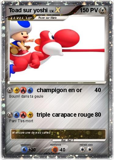 Pokemon Toad sur yoshi