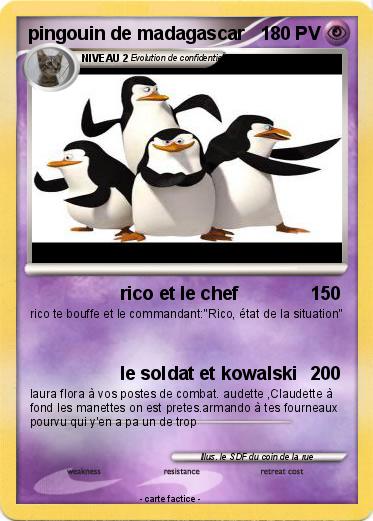 Pokemon pingouin de madagascar