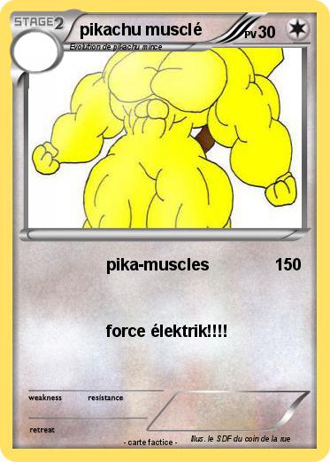 Pokemon pikachu musclé