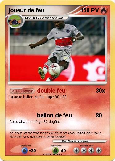 Pokemon joueur de feu