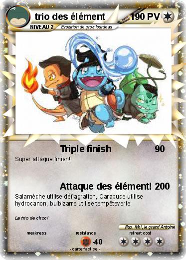 Pokemon trio des élément