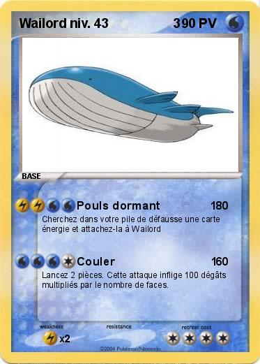 Pokemon Wailord niv. 43                  3 