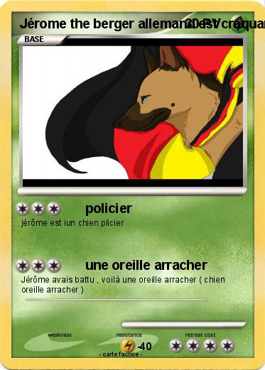 Pokemon Jérome the berger allemand est craquant