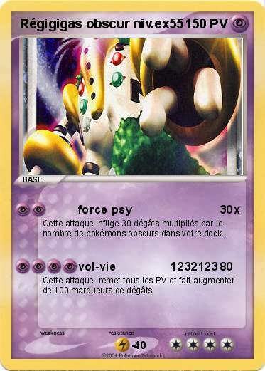 Pokemon Régigigas obscur niv.ex55