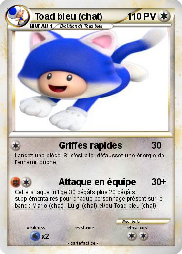 Pokemon Toad bleu (chat)