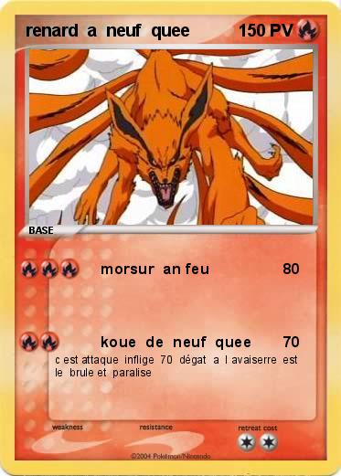 Pokemon renard  a  neuf  quee