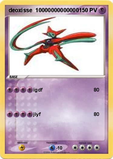 Pokemon deoxisse  10000000000000