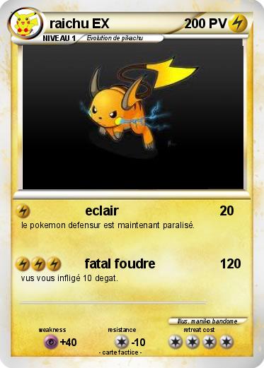 Pokemon raichu EX