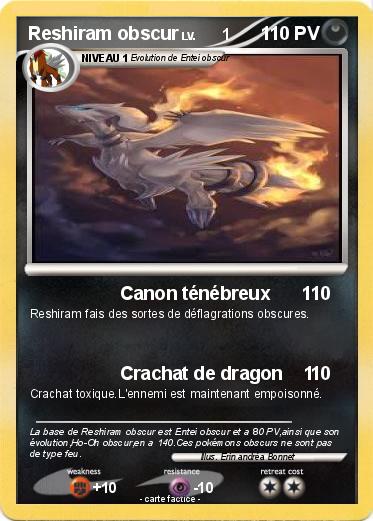 Pokemon Reshiram obscur