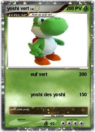 Pokemon yoshi vert
