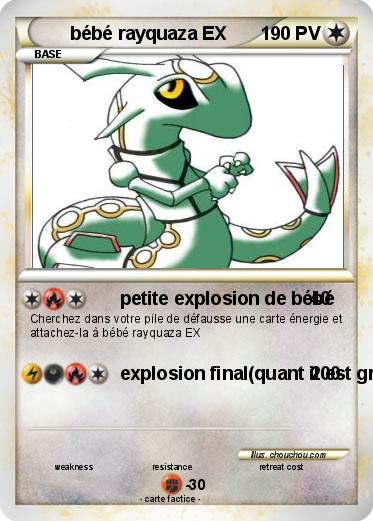 Pokemon bébé rayquaza EX