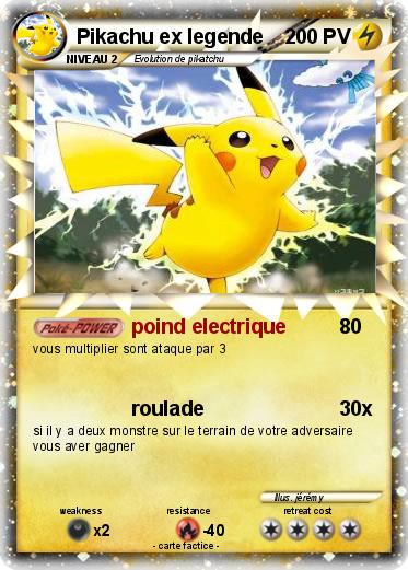 Pokemon Pikachu ex legende